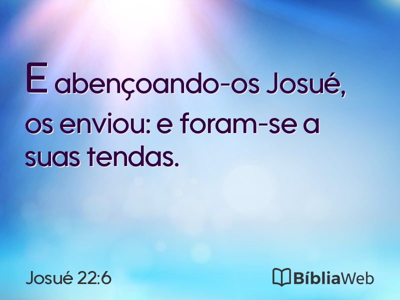 Josué 22:6 em imagem para compartilhar