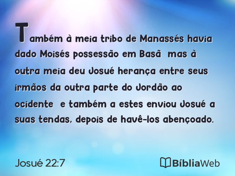 Josué 22:7 em imagem para compartilhar