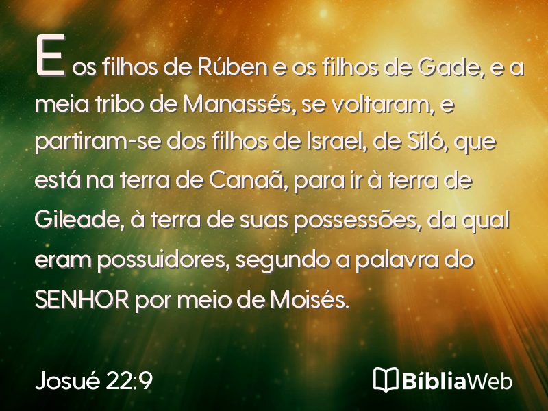 Josué 22:9 em imagem para compartilhar