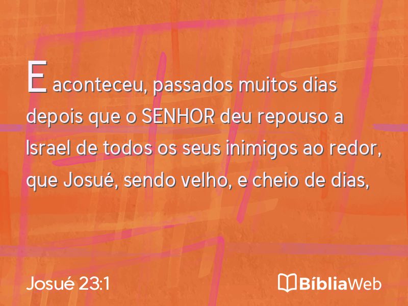 Josué 23:1 em imagem para compartilhar