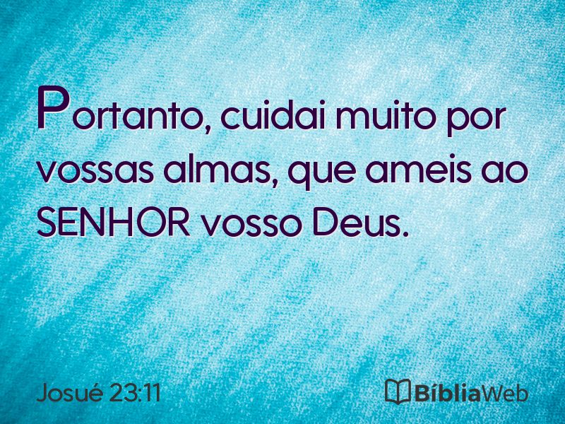 Josué 23:11 em imagem para compartilhar