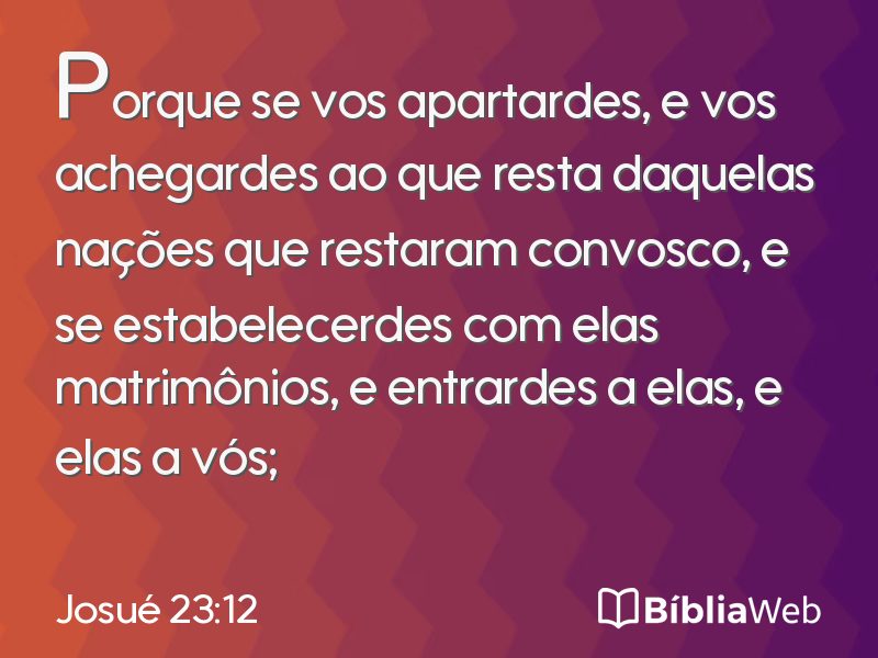 Josué 23:12 em imagem para compartilhar