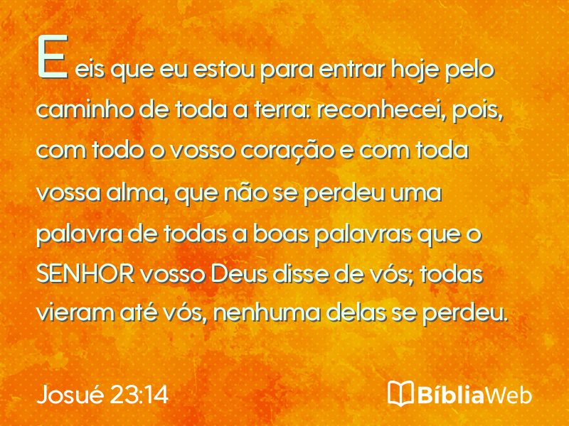 Josué 23:14 em imagem para compartilhar