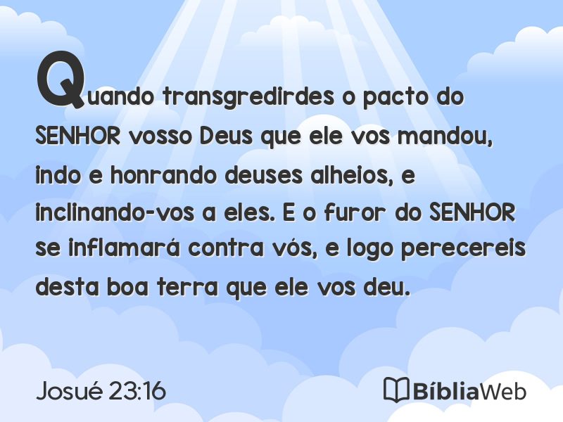Josué 23:16 em imagem para compartilhar