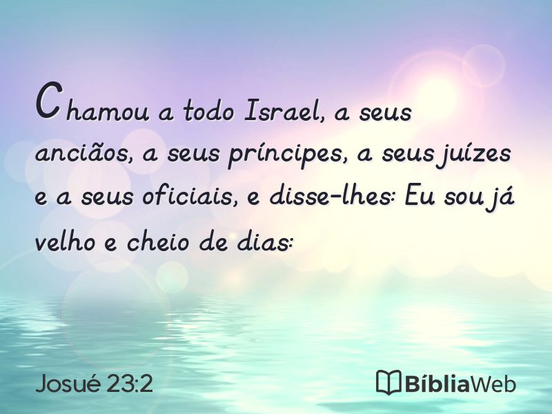 Josué 23:2 em imagem para compartilhar