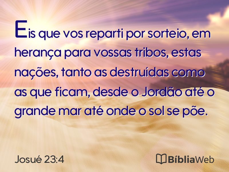 Josué 23:4 em imagem para compartilhar