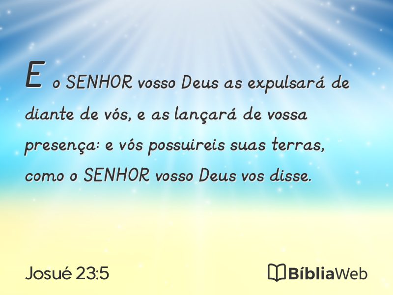 Josué 23:5 em imagem para compartilhar