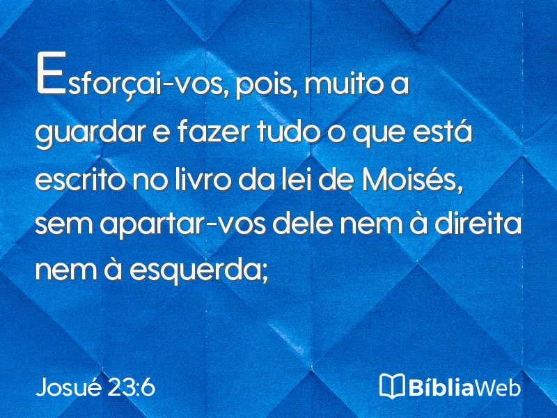 Josué 23:6 em imagem para compartilhar