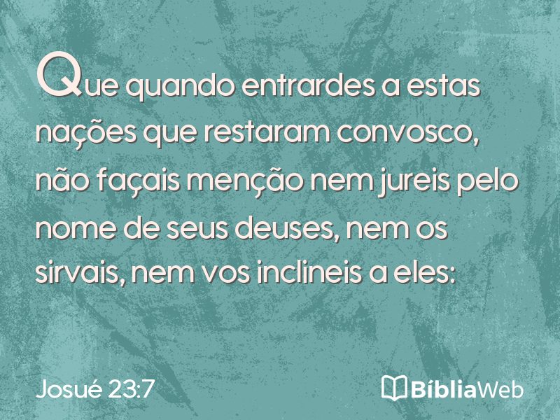 Josué 23:7 em imagem para compartilhar