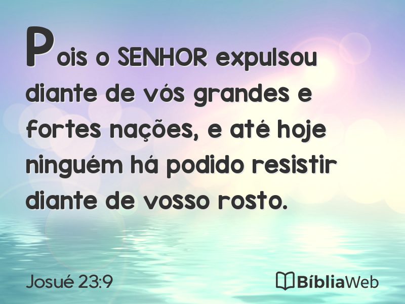 Josué 23:9 em imagem para compartilhar