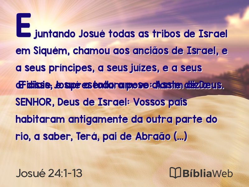 Josué 24:1-13 em imagem para compartilhar