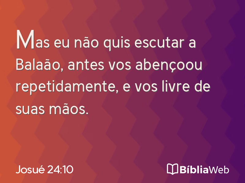 Josué 24:10 em imagem para compartilhar