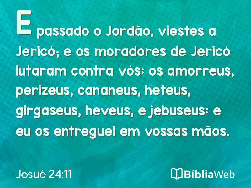 Josué 24:11 em imagem para compartilhar