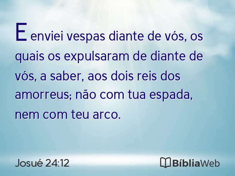 Josué 24:12 em imagem para compartilhar