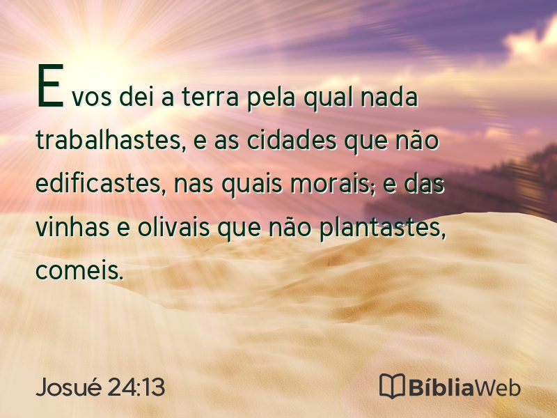 Josué 24:13 em imagem para compartilhar