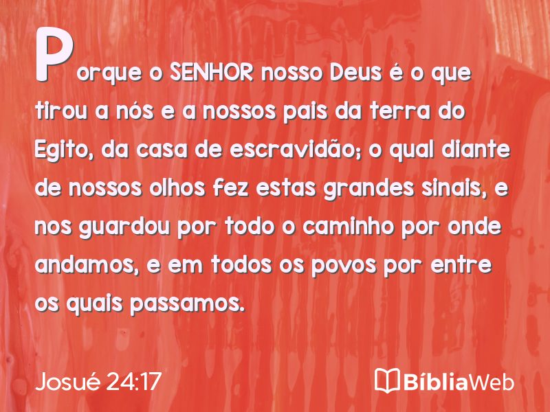 Josué 24:17 em imagem para compartilhar