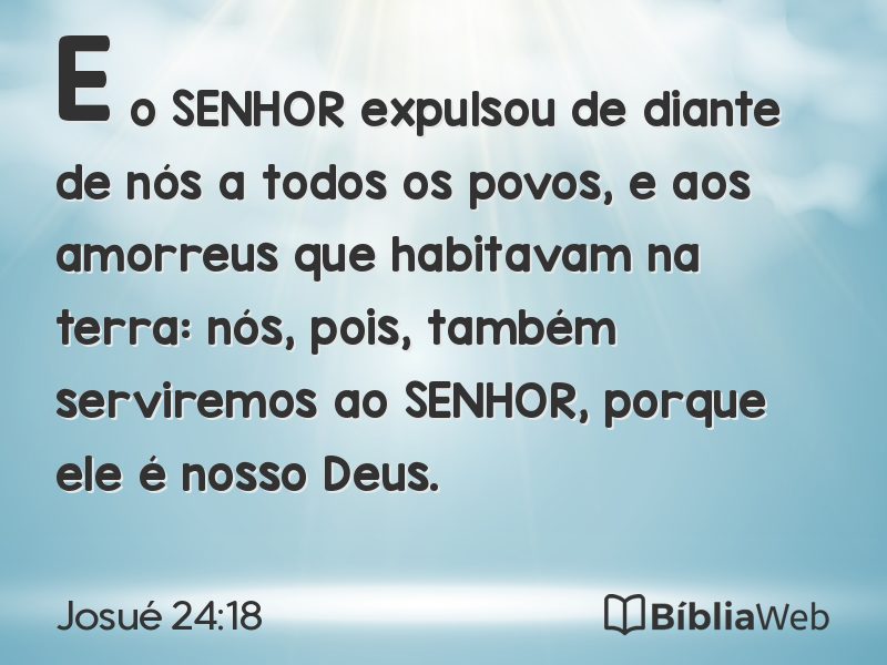 Josué 24:18 em imagem para compartilhar