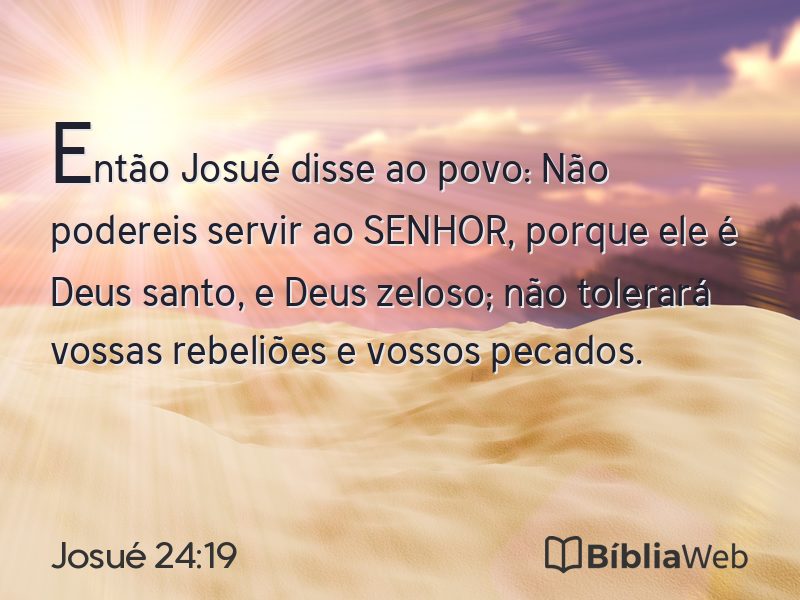 Josué 24:19 em imagem para compartilhar