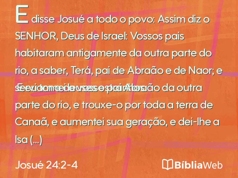 Josué 24:2-4 em imagem para compartilhar