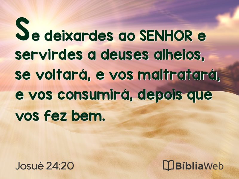 Josué 24:20 em imagem para compartilhar