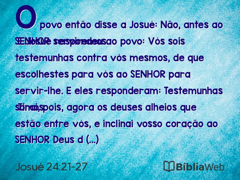 Josué 24:21-27 em imagem para compartilhar