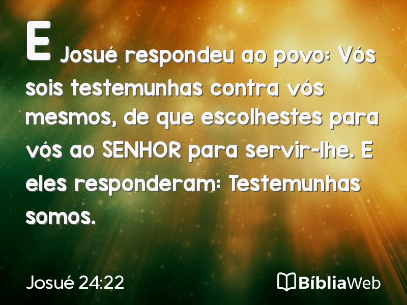 Josué 24:22 em imagem para compartilhar