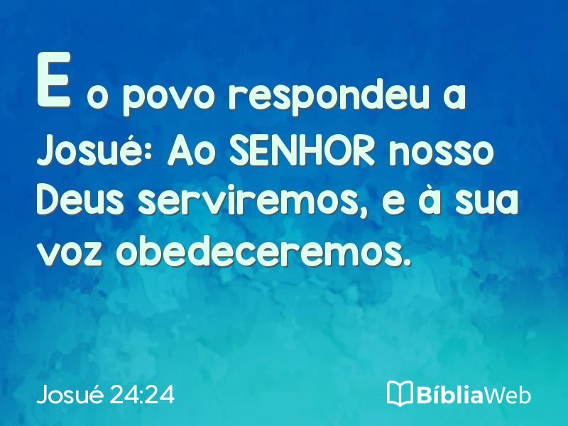 Josué 24:24 em imagem para compartilhar