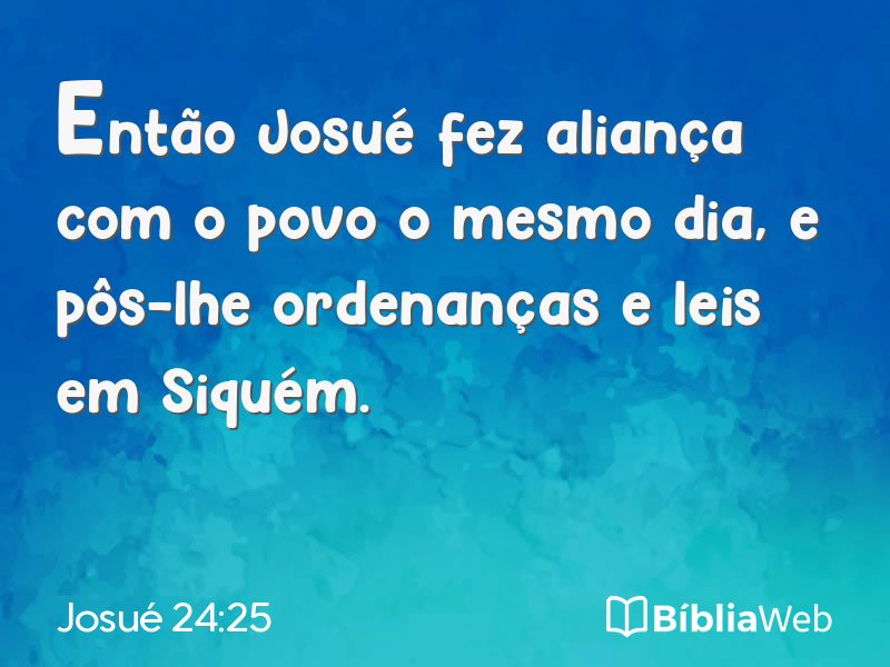 Josué 24:25 em imagem para compartilhar