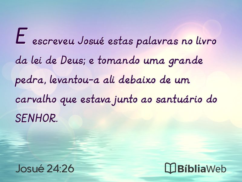 Josué 24:26 em imagem para compartilhar