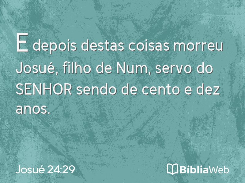 Josué 24:29 em imagem para compartilhar