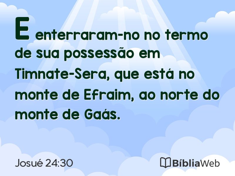 Josué 24:30 em imagem para compartilhar