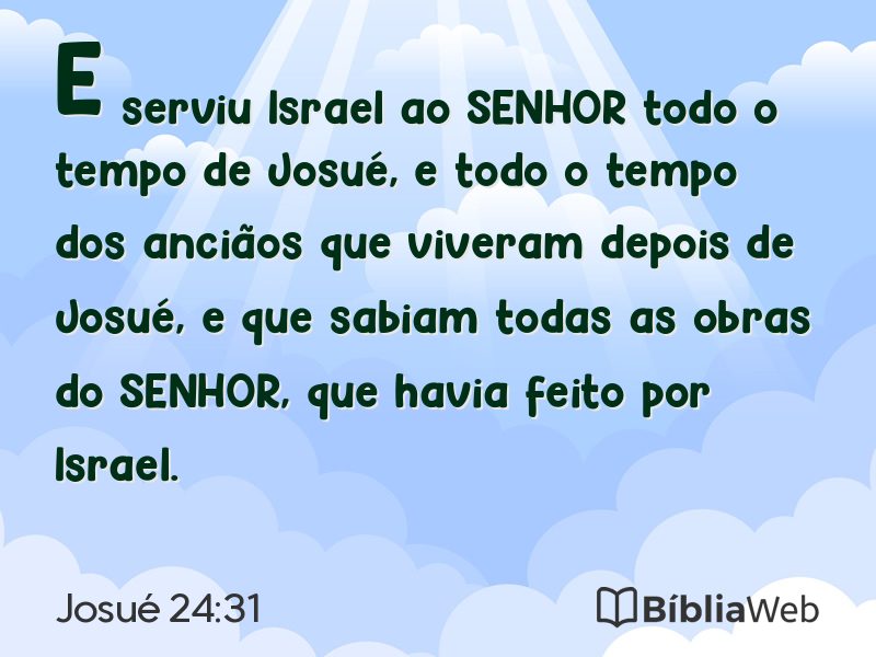 Josué 24:31 em imagem para compartilhar