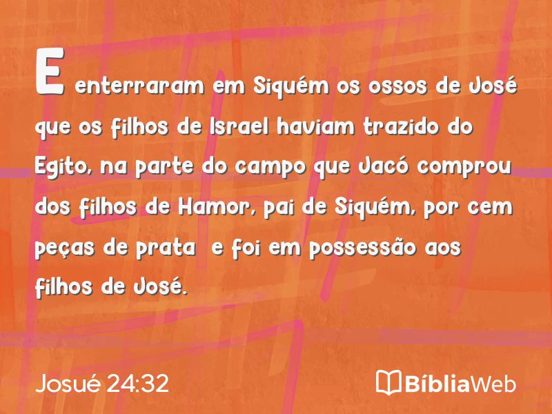 Josué 24:32 em imagem para compartilhar