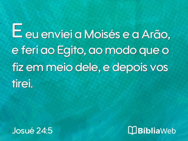 Josué 24:5 em imagem para compartilhar