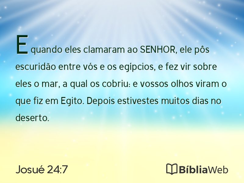 Josué 24:7 em imagem para compartilhar