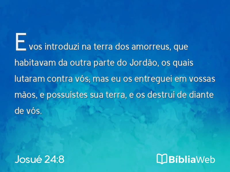 Josué 24:8 em imagem para compartilhar