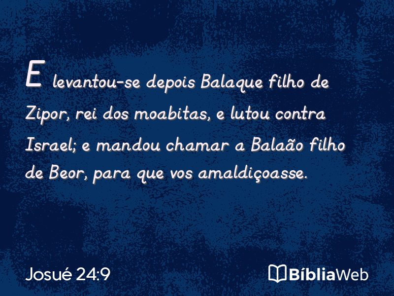 Josué 24:9 em imagem para compartilhar