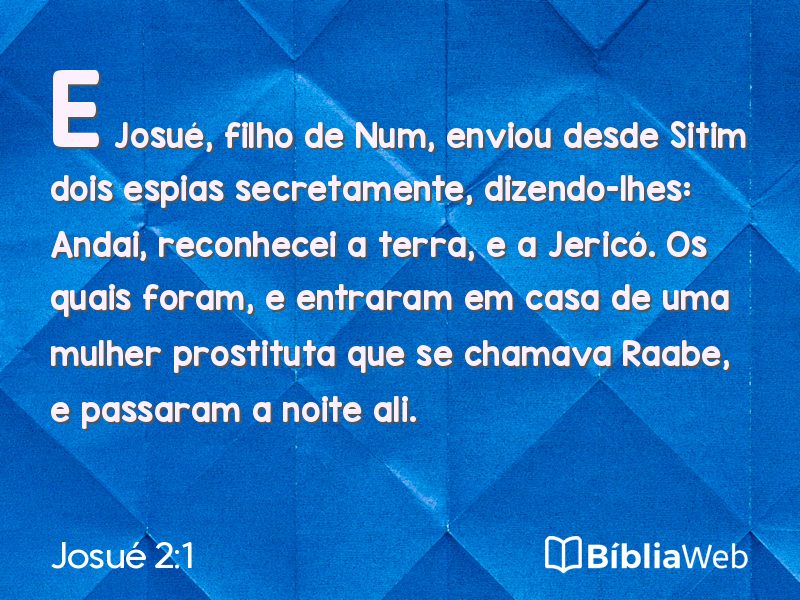 Josué 2:1 em imagem para compartilhar