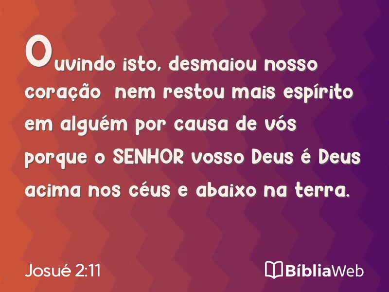 Josué 2:11 em imagem para compartilhar