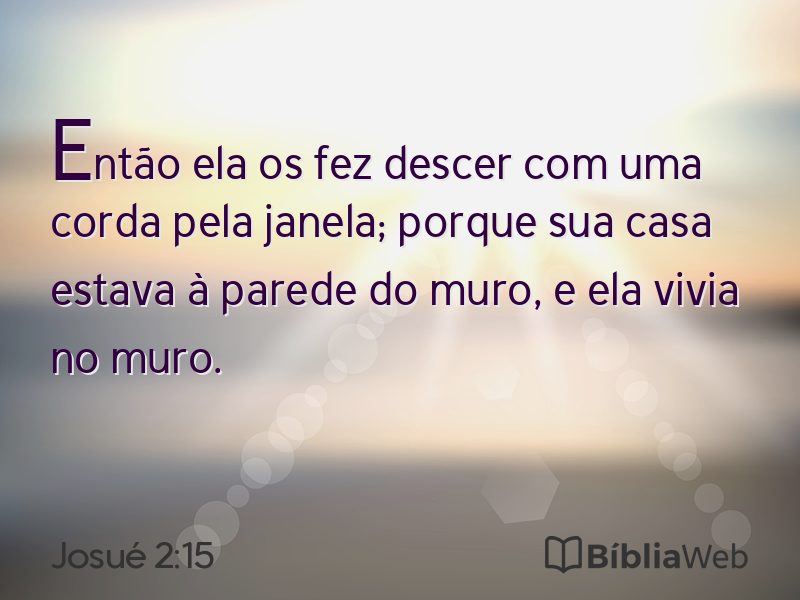 Josué 2:15 em imagem para compartilhar