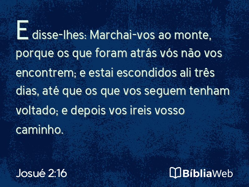 Josué 2:16 em imagem para compartilhar