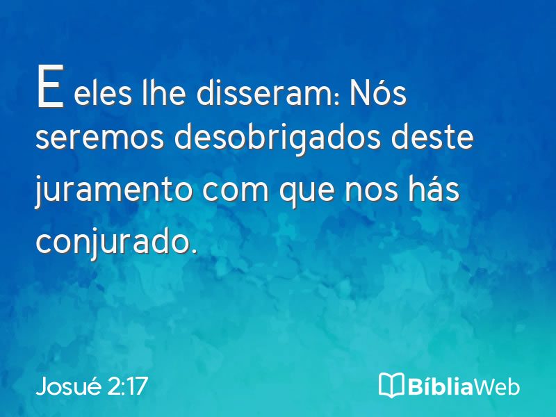 Josué 2:17 em imagem para compartilhar