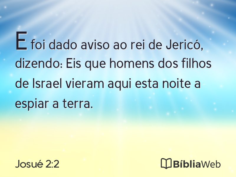 Josué 2:2 em imagem para compartilhar
