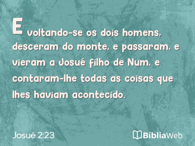 Josué 2:23 em imagem para compartilhar