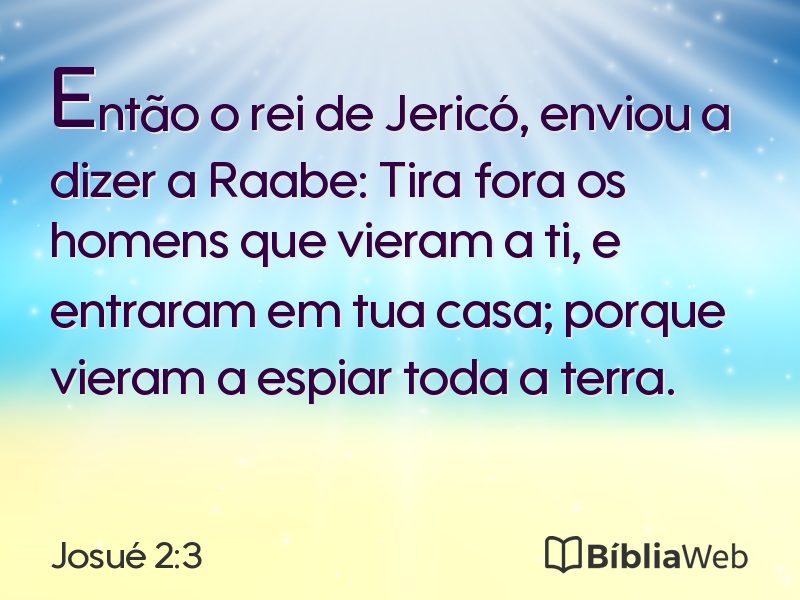 Josué 2:3 em imagem para compartilhar
