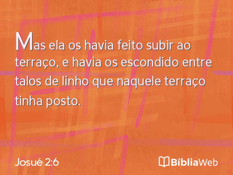 Josué 2:6 em imagem para compartilhar