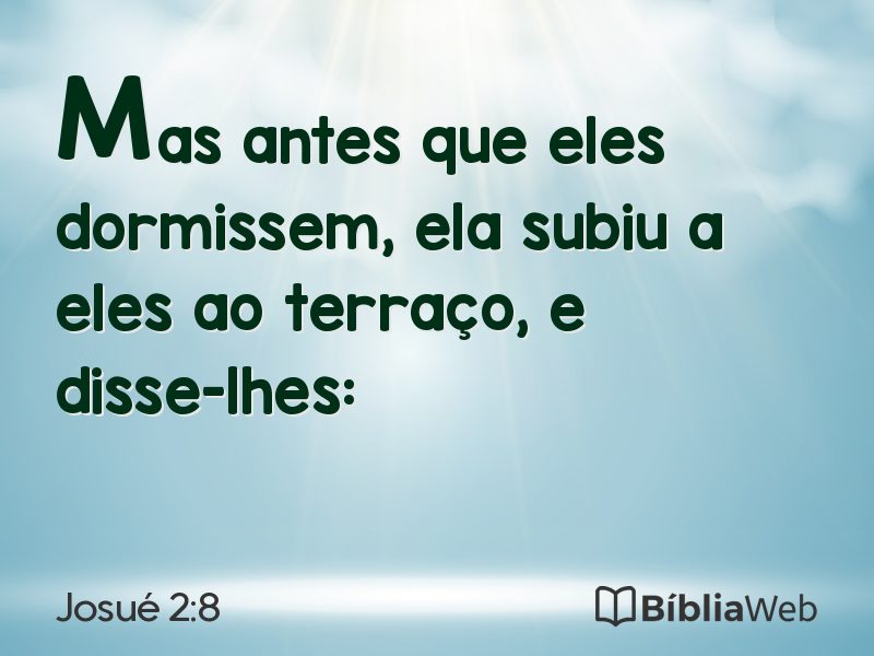 Josué 2:8 em imagem para compartilhar