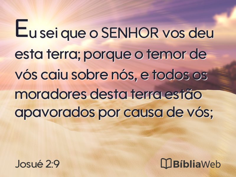 Josué 2:9 em imagem para compartilhar
