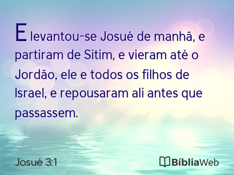 Josué 3:1 em imagem para compartilhar