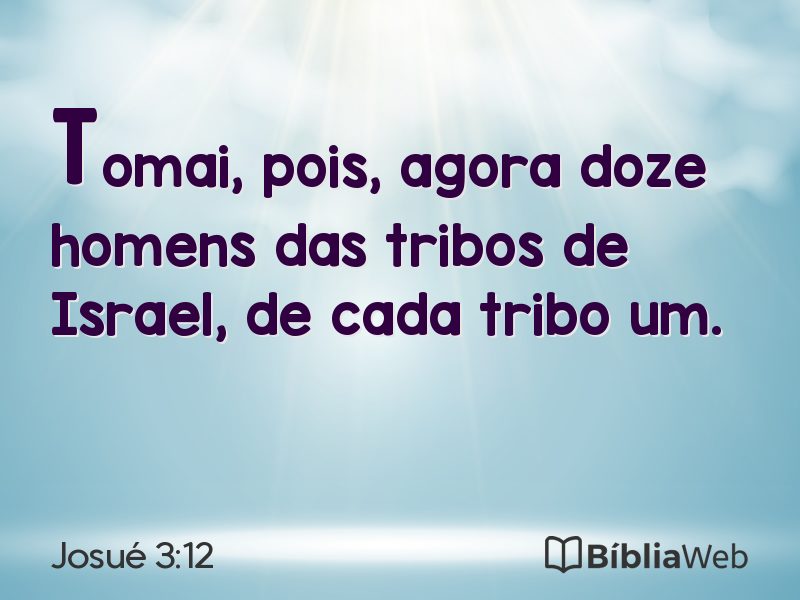 Josué 3:12 em imagem para compartilhar